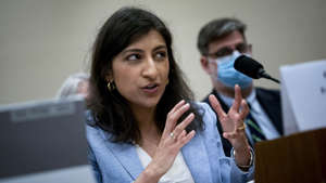 Lina Khan, chair of the Federal Trade Commission speaks during a House Appropriation Subcommittee hearing in Washington, D.C., on Wednesday, May 18, 2022. Getty Images