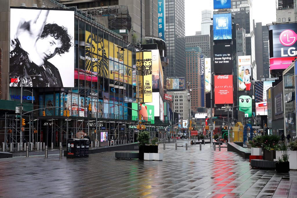 Times Square dueing the pandemic.