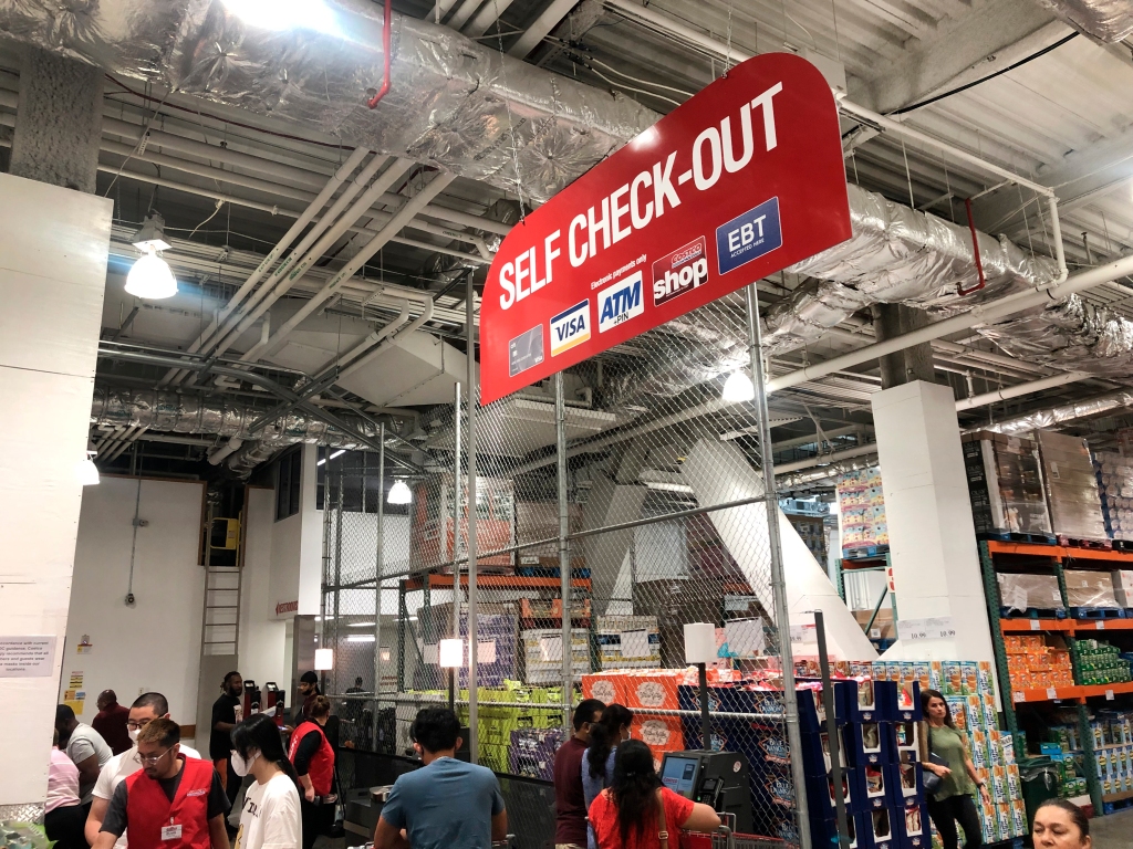 Customers at Costco